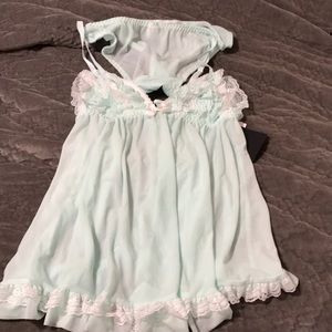 Sea foam green nightie with panty M